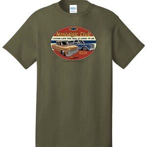 Chevy C10 Nostalgic Club T Shirt Green Mens XL